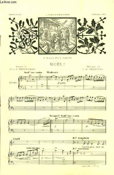 NOEL pour piano et chant NUMERO DE NOEL A L'ILLUSTRATION DU 21 DECEMBRE 1901