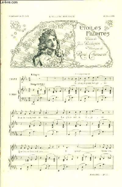 ETOILES FILANTES pour chant et piano SUPPLEMENT AU N3146 A L'ILLUSTRATION DU 13 JUIN 1903