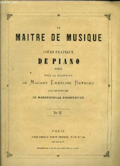 LE MAITRE DE MUSIQUE cours pratique de piano N12