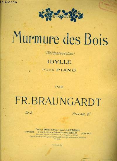 MURMURE DES BOIS (waldesrauschen) Idylle pour piano