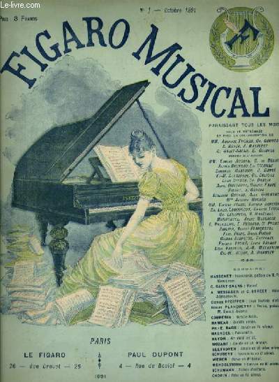 FIGARO MUSICAL N1-OCTOBRE 1891