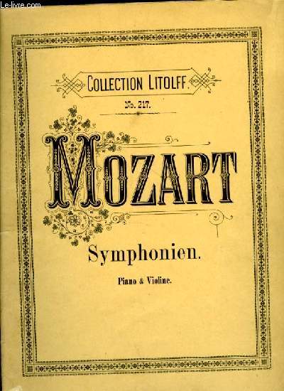 SYMPHONIEN piano & violine COLLECTION LITOLFF