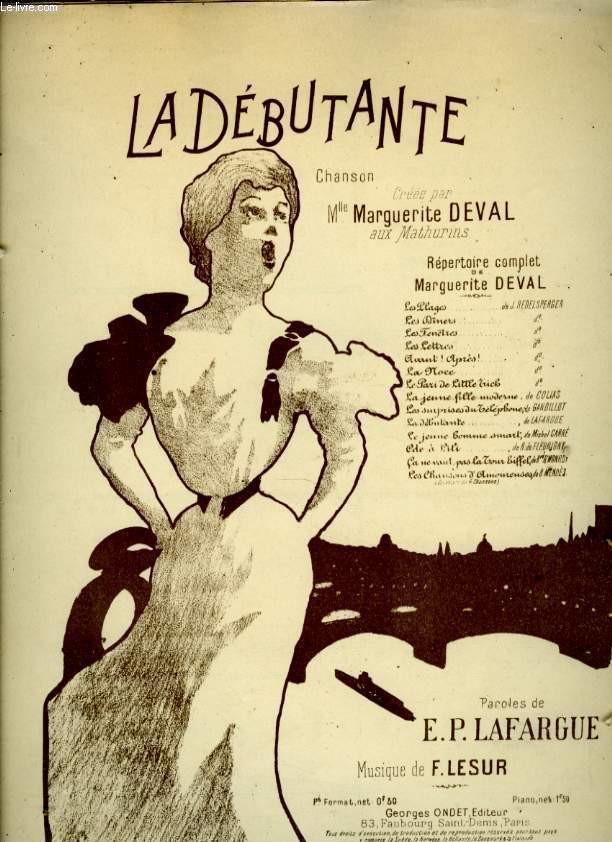 LA DEBUTANTE. CHANSON