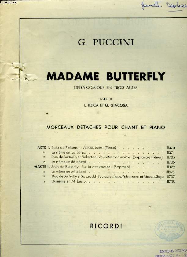 MADAME BUTERFLY