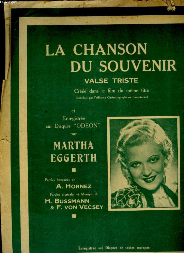 LA CHANSON DU SOUVENIR