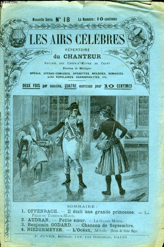 LES AIRS CELEBRES  IL ETAIT UNE GRANDE PRINCESSE / PETITE SOEUR / CHANSON DE SEPTEMBRE / L'OCEAN