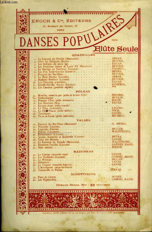 DANSES POPULAIRES N 25 ESPANA