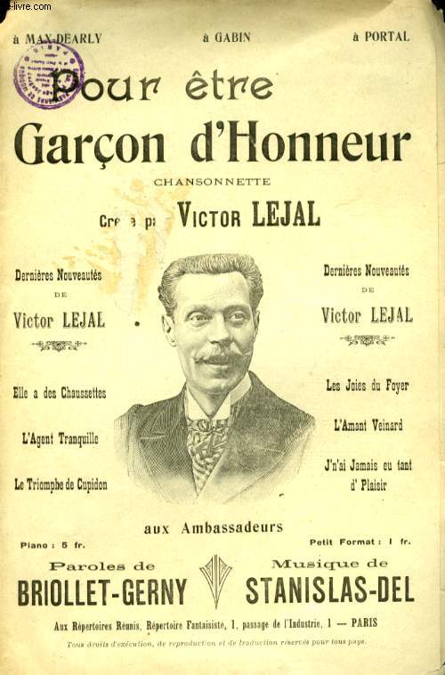 POUR ETRE GARCON D'HONNEUR