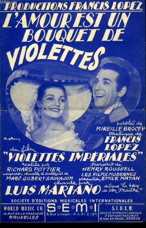 L'AMOUR EST UN BOUQUET DE VIOLETTES VALSE