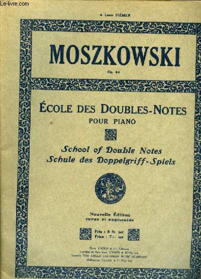 ECOLE DES DOUBLES NOTES POUR PIANO