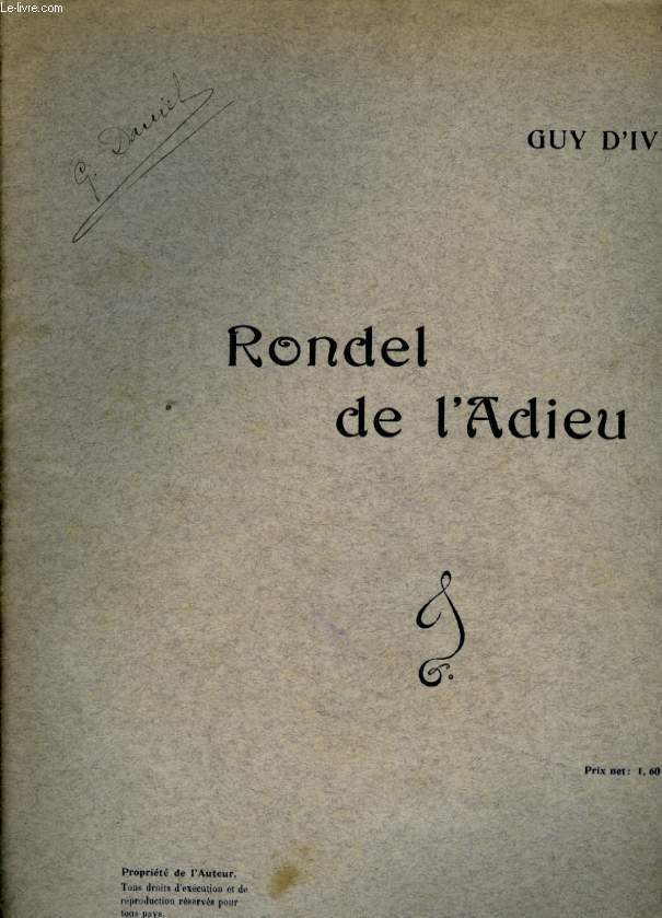 RONDEL D'ADIEU