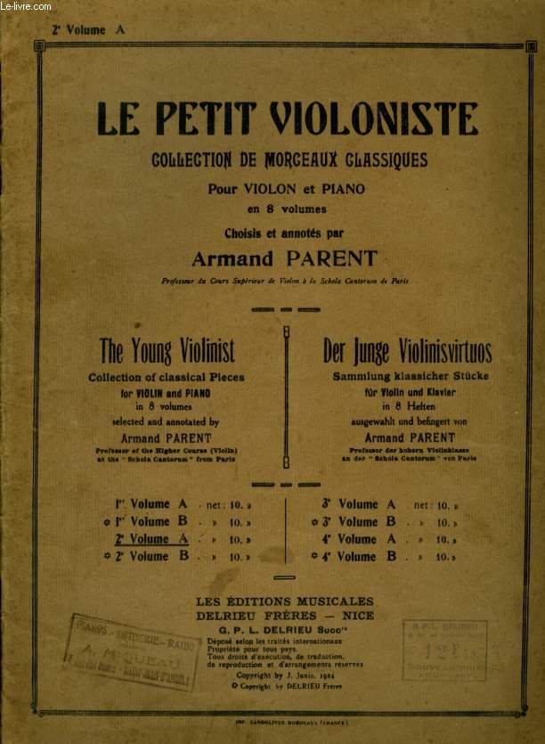 LE PETIT VIOLONISTE VOLUME II