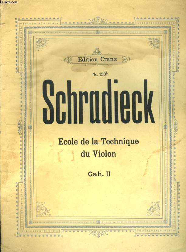 ECOLE DE LA TECHNIQUE DU VIOLON CAHIER II