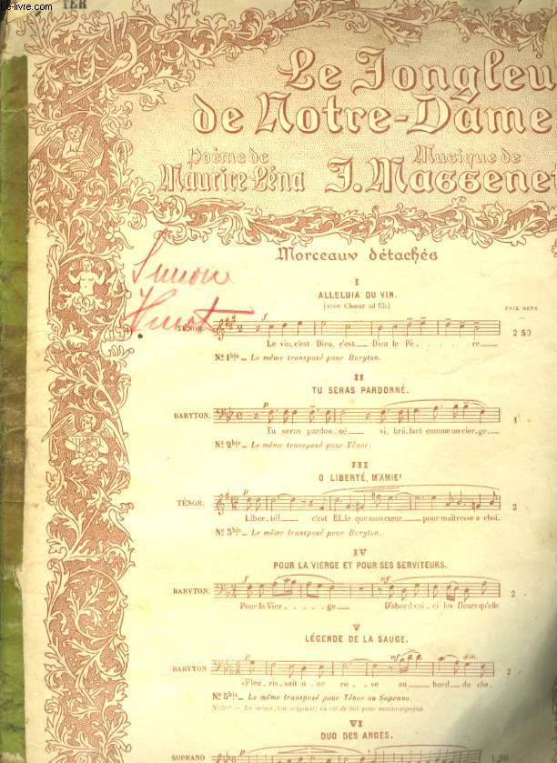 LE JONGLEUR DE NOTRE DAME MIRACLE EN 3 ACTES