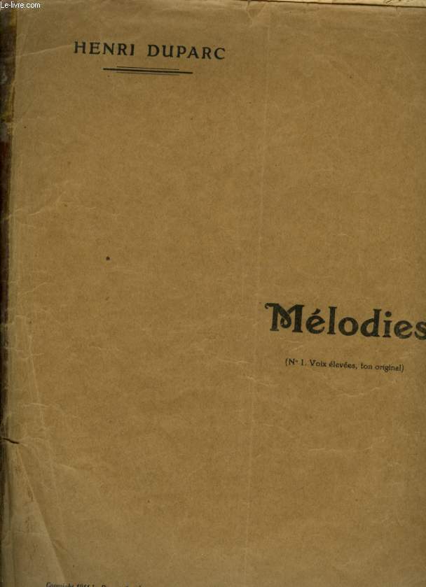 MELODIES ( N1 VOIX ELEVEES , TON ORIGINAL)