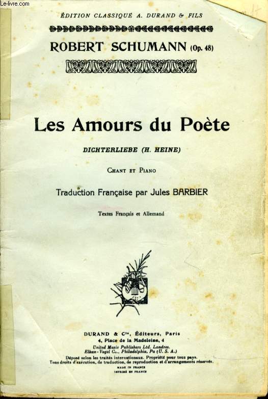 LES AMOURS DU POETE