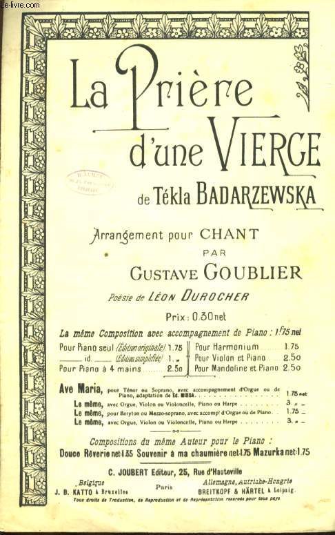 LA PRIERE D'UNE VIERGE