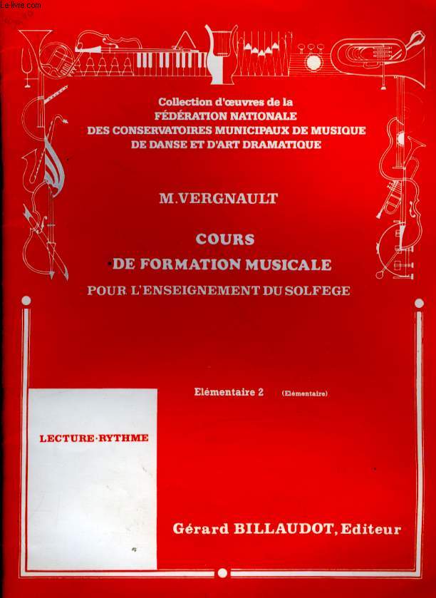 COURS DE FORMATION MUSICALE POUR L'ENSEIGNEMENT DU SOLFEGE. ELEMENTAIRE 2