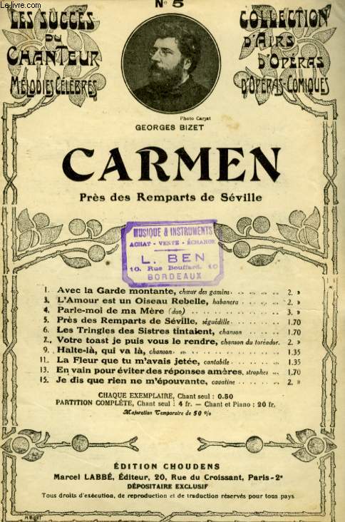 CARMEN N 5 PRES DES REMPARTS DE SEVILLE