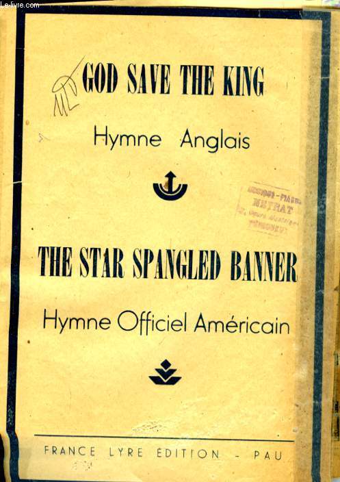 GOD SAVE THE QUEEN HYMNE ANGLAIS