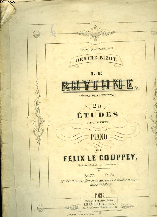 LE RYHTME 25 ETUDES SANS OCTAVES