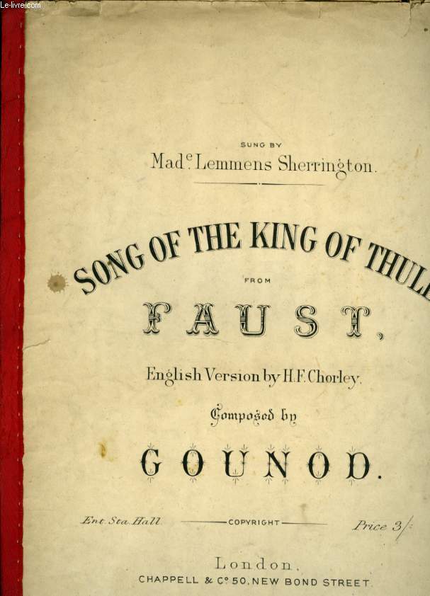 FAUST SONG OF THE KING OF THULE