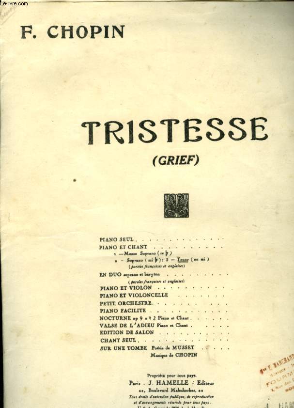 TRISTESSE ( GRIEF)