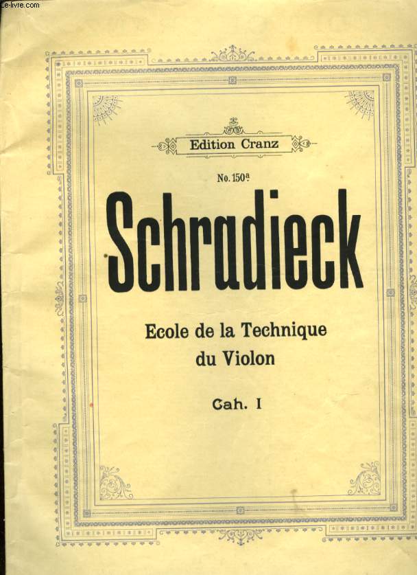 ECOLE DE LA TECHNIQUE DU VIOLON CAH 1