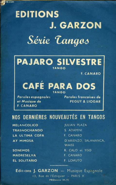 PAJARO SILVESTRE / CAFE PARA DOS