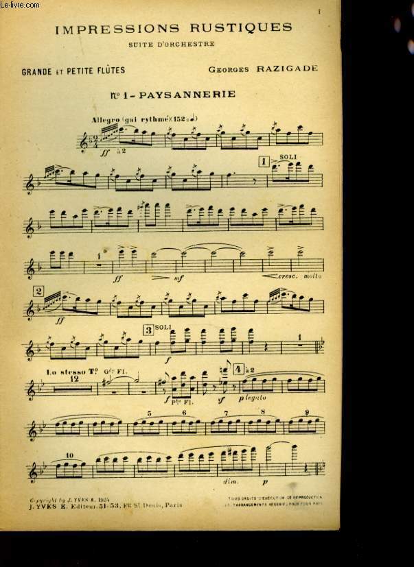 IMPRESSIONS RUSTIQUES. PARTITIONS POUR ORCHESTRE