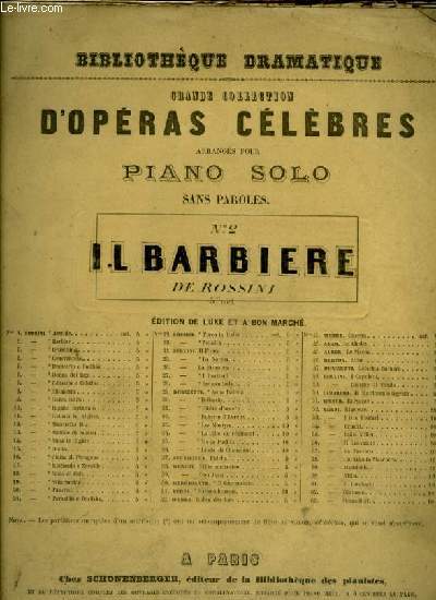 GRANDE COLLECTION D'OPERAS CELEBRES - IL BARBIERE (n2)