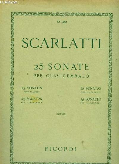 DOMENICO SCARLATTI - 25 SONATE