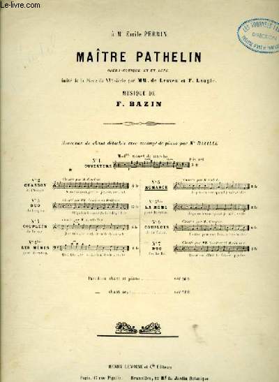 MAITRE PATHELIN N 5 - ROMANCE