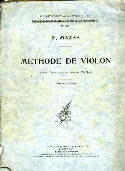 METHODE DE VIOLON