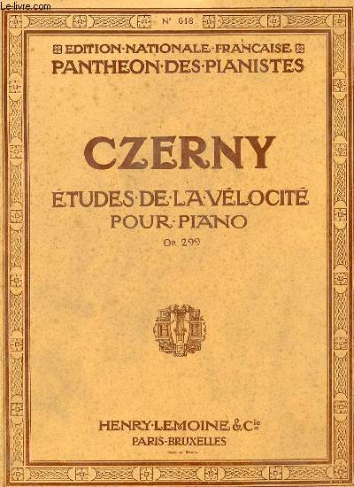 ETUDES DE LA VELOCITE POUR PIANO. Op. 299.
