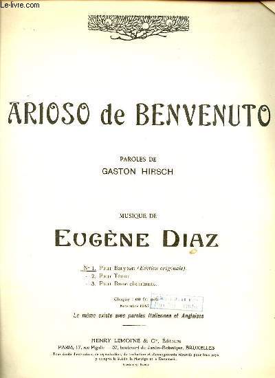 N 5. ARIOSO DE BENVENUTO PAROLES DE GASTON HIRSCH.