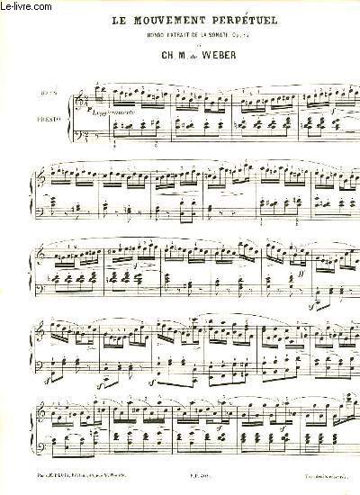 LE MOUVEMENT PERPETUEL, RONDO EXTRAIT DE LA SONATE Op: 24.