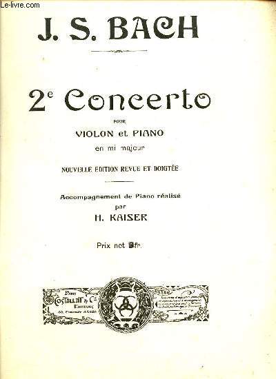 2E CONCERTO POUR VIOLON ET PIANO EN MI MAJEUR.