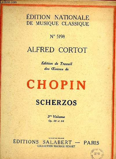 SCHERZOS 2ME VOLUME OP. 39 ET 54.