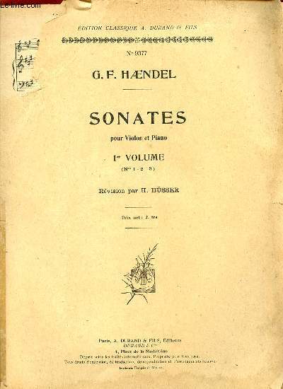 SONATES POUR VIOLON ET PIANO 1ER VOLUME ( Nos I-1-2-3 ).