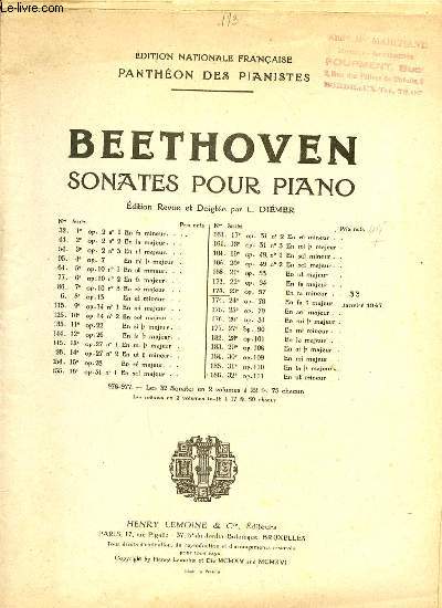 SONATES POUR PIANO.