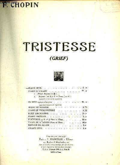 TRISTESSE (GRIEF).