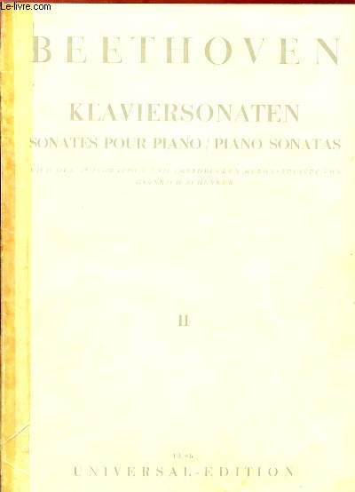 KLAVIERSONATEN. SONATES POUR PIANO / PIANO SONATAS. II.