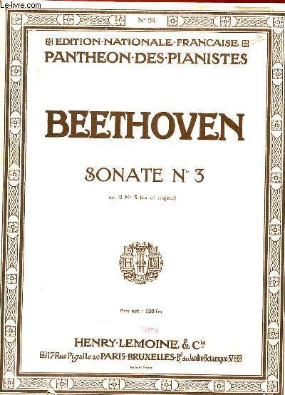 SONATE N3 POUR PIANO.