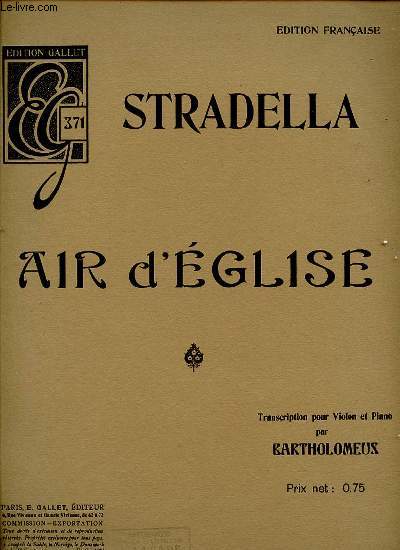 AIR D'EGLISE POUR VIOLON ET PIANO.