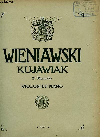 KUJAWIAK 2e MAZURKA. VIOLON ET PIANO.