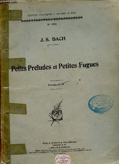 N9320. PETITS PRELUDES ET PETITES FUGUES.