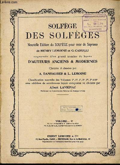 SOLFEGE DES SOLFEGES. VOLUME 2C.