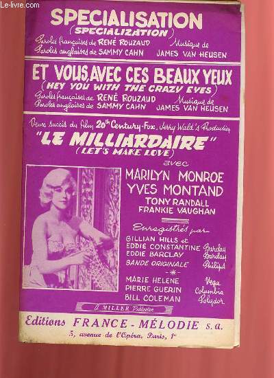 SPECIALISATION / ET VOUS, AVEC CES BEAUX YEUX.