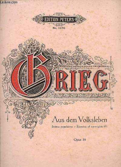 AUF DEN BERGEN. SUR LES MONTAGNES. - ON THE MOUNTAINS. - EDVARD GRIEG. OP.19.... - Afbeelding 1 van 1